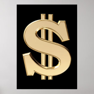 3D-dollartecken Poster