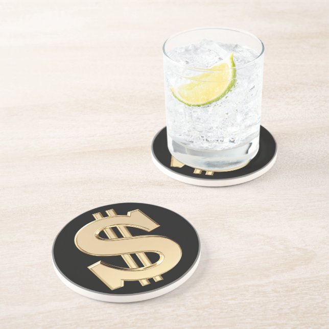 3D-dollartecken Underlägg Sandsten (Sidan)