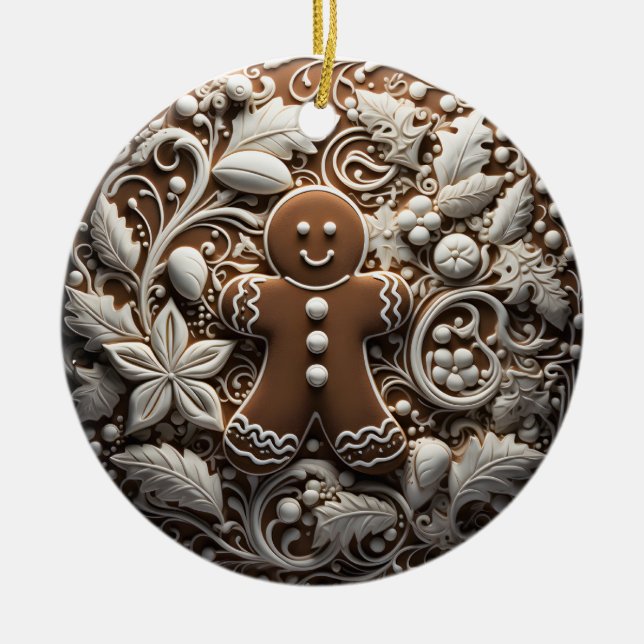3D Effect Gingerbread Ornament | Custom Name (Framsidan)