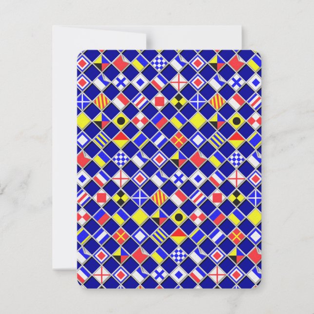 3D-effektkontrollerade Nautiska Flagga Mönster (Framsida)