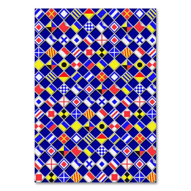 3D-effektkontrollerade Nautiska Flagga Mönster Bordsnummer (Framsidan)