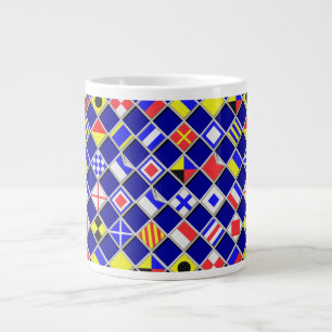 3D-effektkontrollerade Nautiska Flagga, Motif Jumbo Mugg