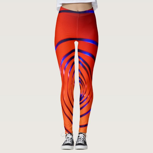 3d Enkelt objekt Mönster i Fantastisk-design Leggings (Framsida)