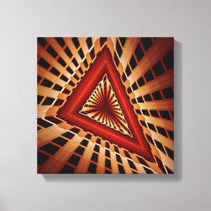 3D-fantasinätverk Modern fraktal grafisk design Canvastryck