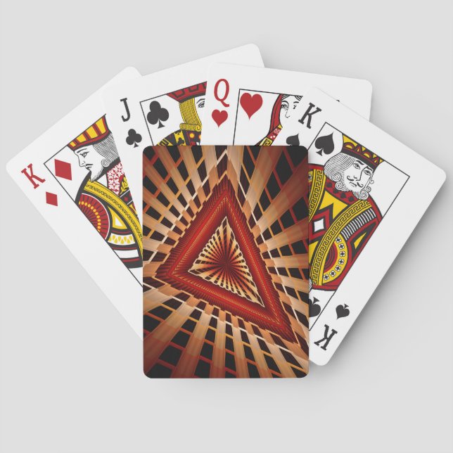 3D-fantasinätverk Modern fraktal grafisk design Casinokort (Baksidan)
