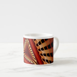3D-fantasinätverk Modern fraktal grafisk design Espressomugg