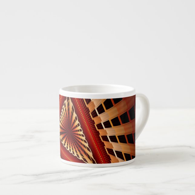 3D-fantasinätverk Modern fraktal grafisk design Espressomugg (Framsida höger)