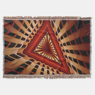3D-fantasinätverk Modern fraktal grafisk design Filt