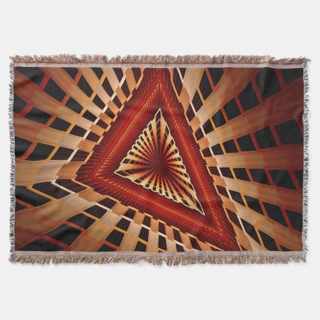 3D-fantasinätverk Modern fraktal grafisk design Filt (Framsidan)