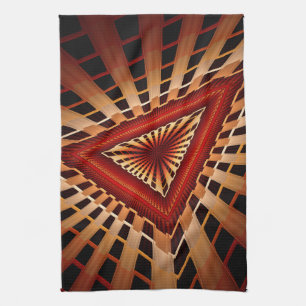 3D-fantasinätverk Modern fraktal grafisk design Kökshandduk