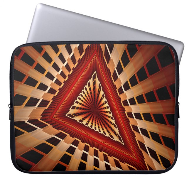 3D-fantasinätverk Modern fraktal grafisk design Laptop Fodral (Framsidan)
