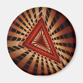3D-fantasinätverk Modern fraktal grafisk design Magnet