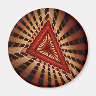 3D-fantasinätverk Modern fraktal grafisk design Magnet