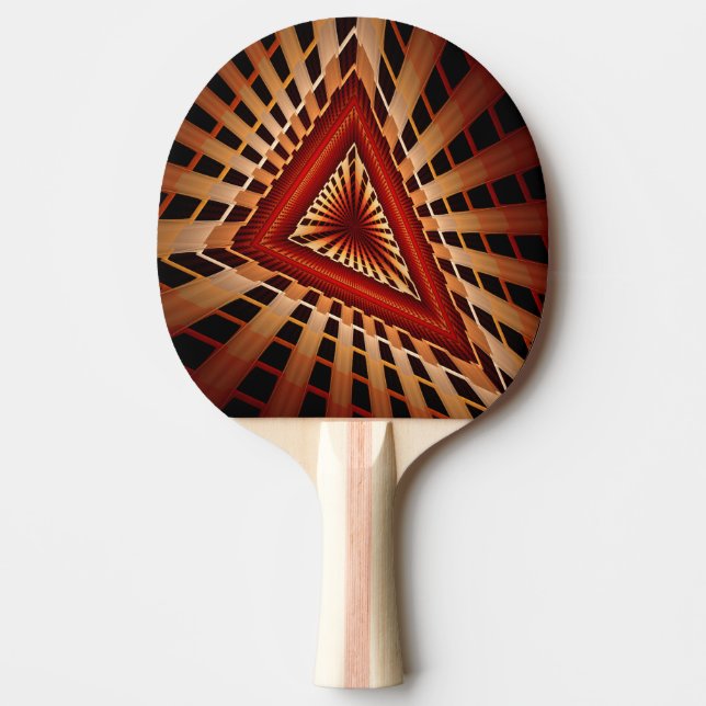 3D-fantasinätverk Modern fraktal grafisk design Pingisracket (Framsidan)