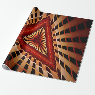 3D-fantasinätverk Modern fraktal grafisk design Presentpapper