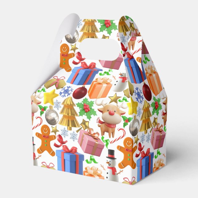 3D Färgstarka julprydnader mönster.01 Presentaskar (Framsidan Sidan)