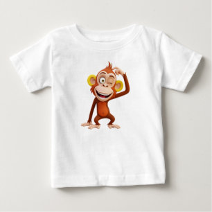  3D-figuren tecknad apa T Shirt