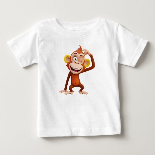  3D-figuren tecknad apa T Shirt (Framsida)