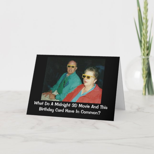 3D-film Belad Birthday Humor Kort (Framsida)
