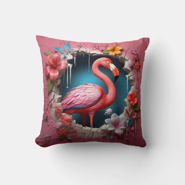 3D flamingo cushion Kudde (Framsida)