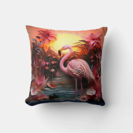3D flamingo cushion Kudde