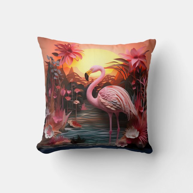 3D flamingo cushion Kudde (Framsida)