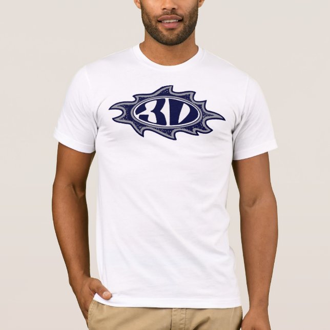 3d flammar logotypen t-shirt (Framsida)