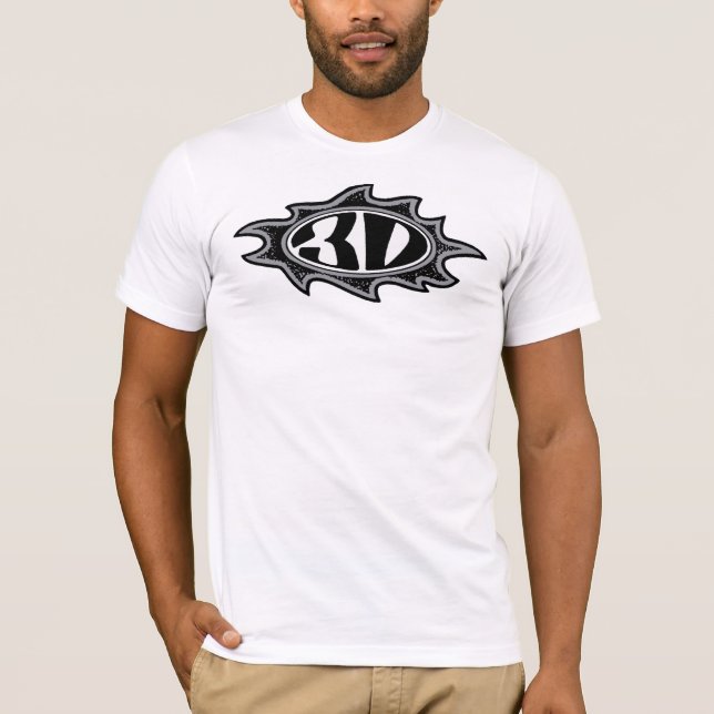 3d flammar logotypen tee (Framsida)