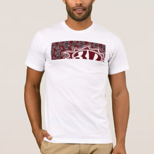3d flammar & skrivar t shirt