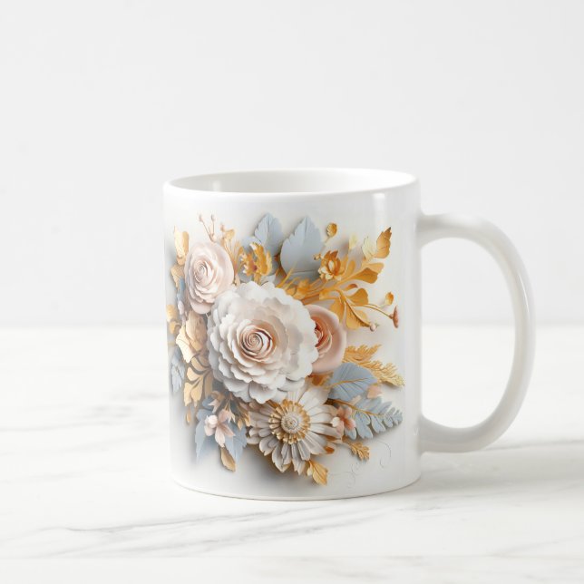 3D Floral Mug Kaffemugg (Höger)