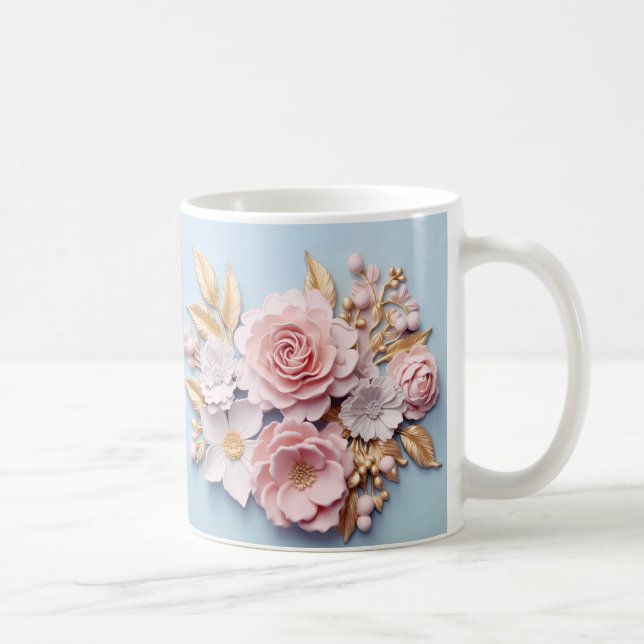 3D Floral Mug Kaffemugg (Höger)