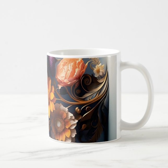 3D Floral Mug Kaffemugg (Höger)