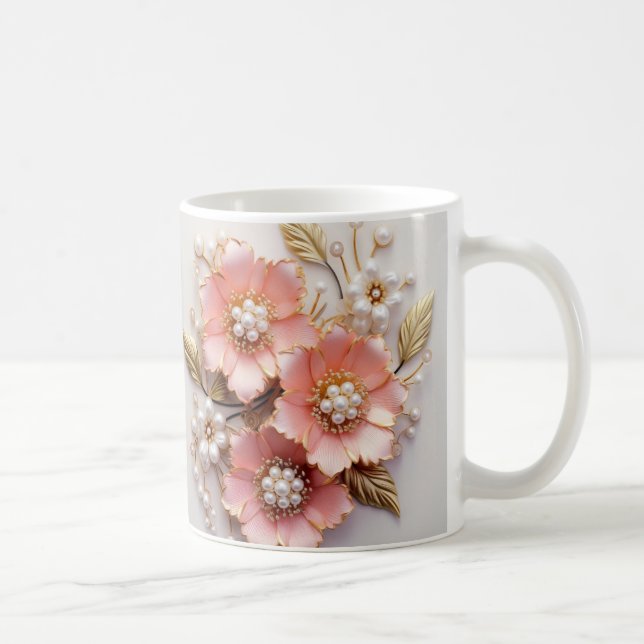 3D Floral Mug Kaffemugg (Höger)