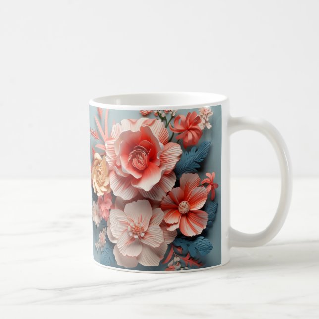 3D Floral Mug Kaffemugg (Höger)