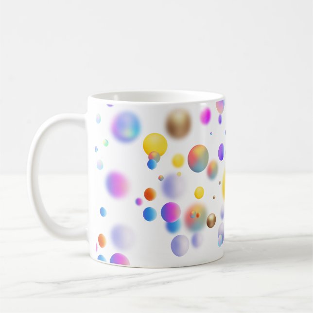 3D Flytande Bollar Mönster. Ingen BG Kaffemugg (Vänster)