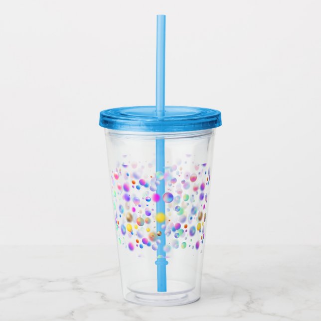 3D Flytande Bollar Mönster. Ingen BG Take Away Mugg (Framsida)