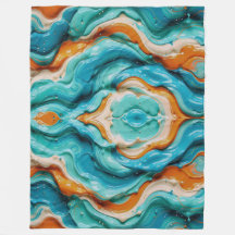 3D Flytande Virvel Abstrakt Glas - Modern Psykedel