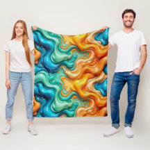 3D Flytande Virvel Abstrakt Glas - Modern Psykedel