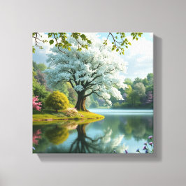 3D Forest Textured Wall Art Landscape Träd Canvastryck
