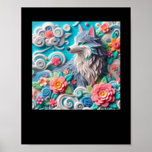 3d Fox-fästpunkt Poster