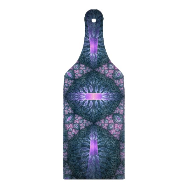 3D Fractal Art Mönster Turcos Lila Rosa (Framsidan)