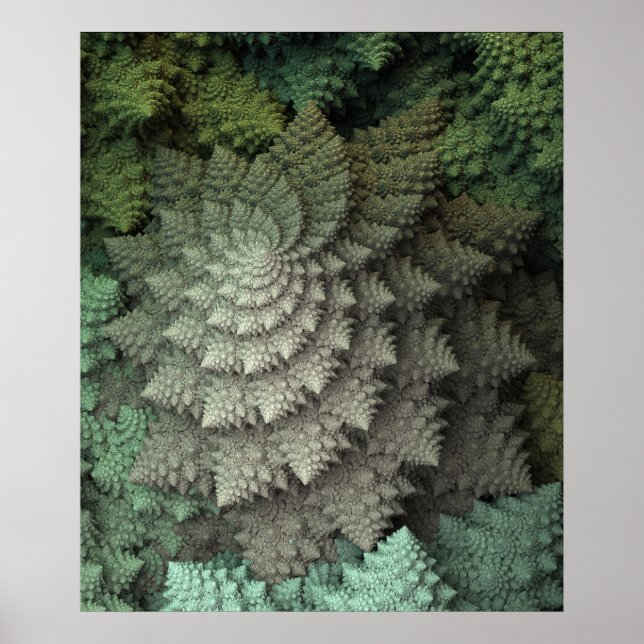 3D Fractal Broccoli Poster (Framsidan)