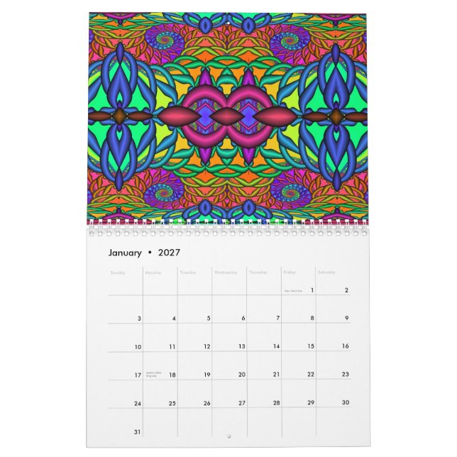3D Fractals 2011 Kalender (Jan 2027)