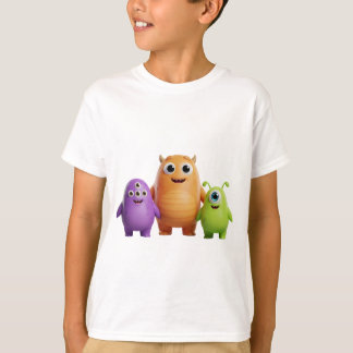 3D Friendly Monster Trio T Shirt