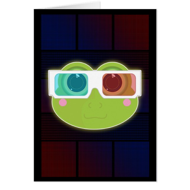 3D Frog Hälsningskort (Framsidan)