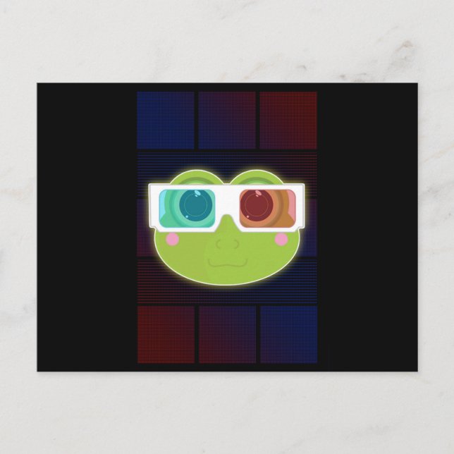 3D Frog Vykort (Framsida)