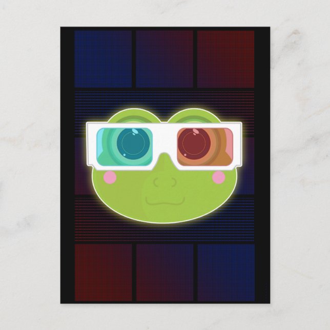 3D Frog Vykort (Framsida)
