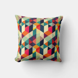 3D Geometric Mönster RETRO Mid Century Colorful Kudde