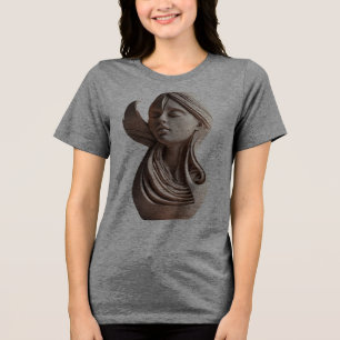 "3D Geometric Sculpture T-Shirt Design"