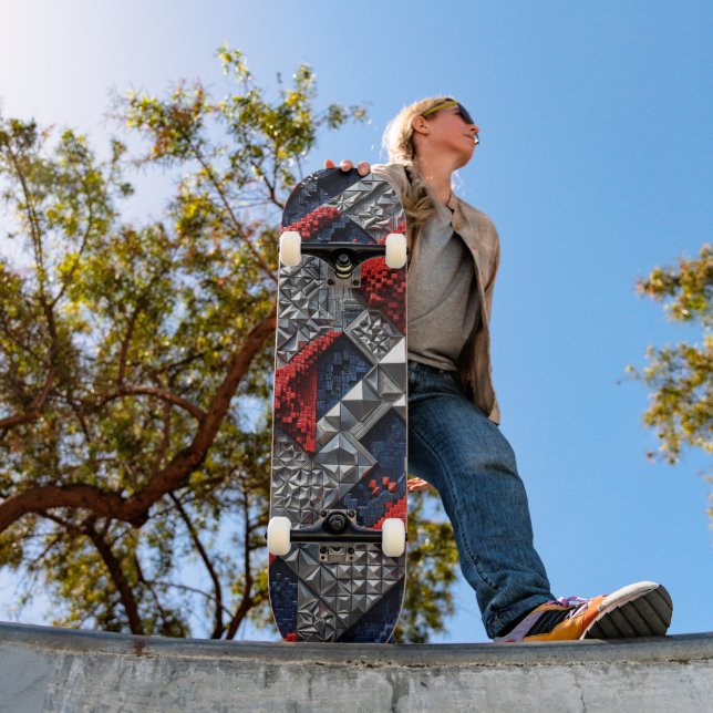 3D Geometrisk Abstrakt Skateboard (Utomhus 1)